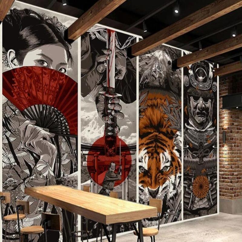 Japanese Wallpaper Geisha and Samurai | Murals Wallpaper