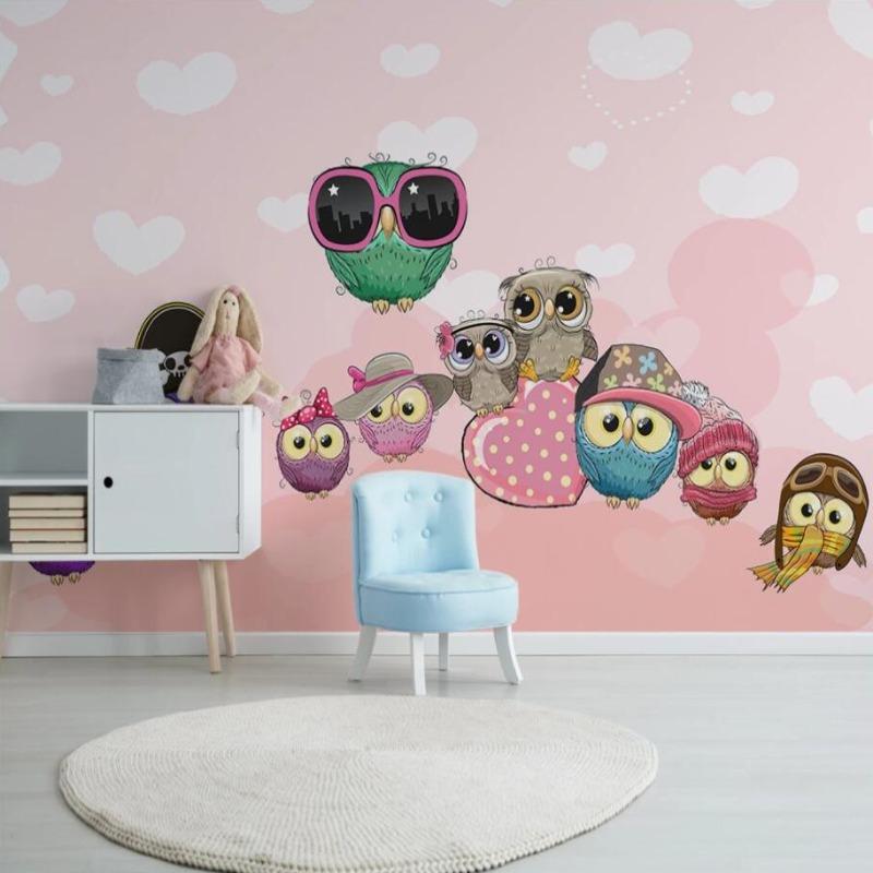 Vogel-Tapete Eule | Wandbilder Tapete