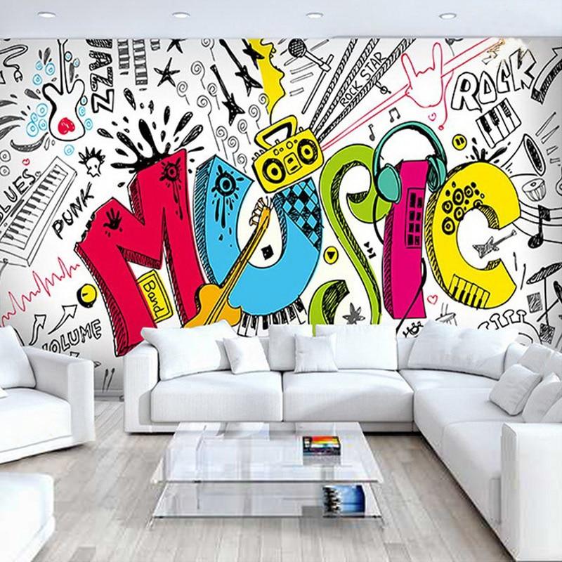 Mural Music Tag Panoramic Wallpaper