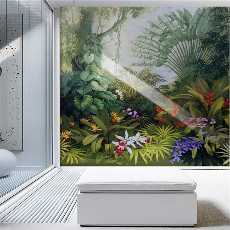 Papiermalerei tropischer Chic