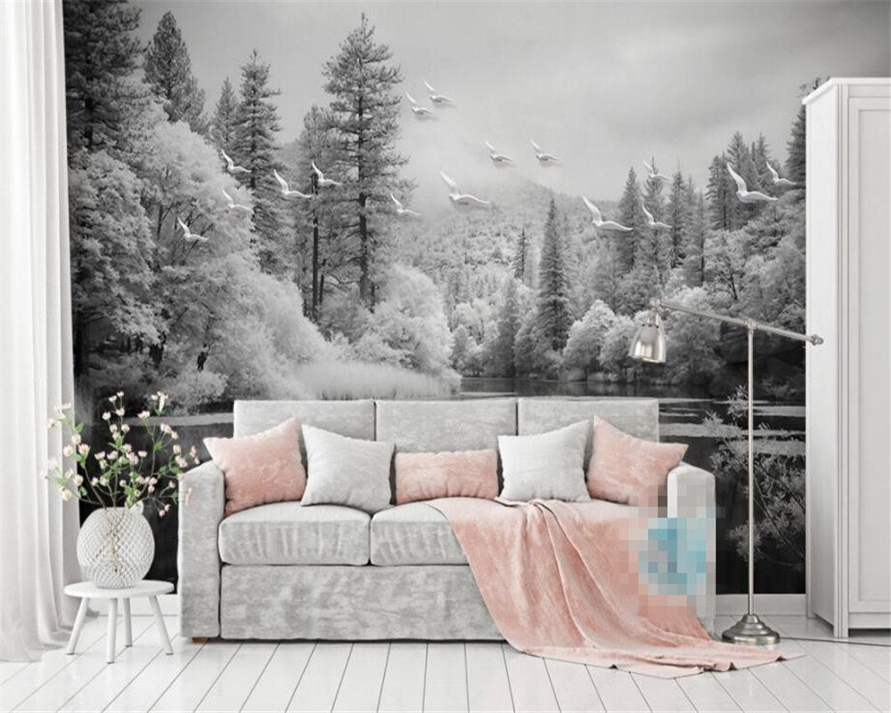 Black and White Wallpaper for Bedroom | Murals Wallpaper