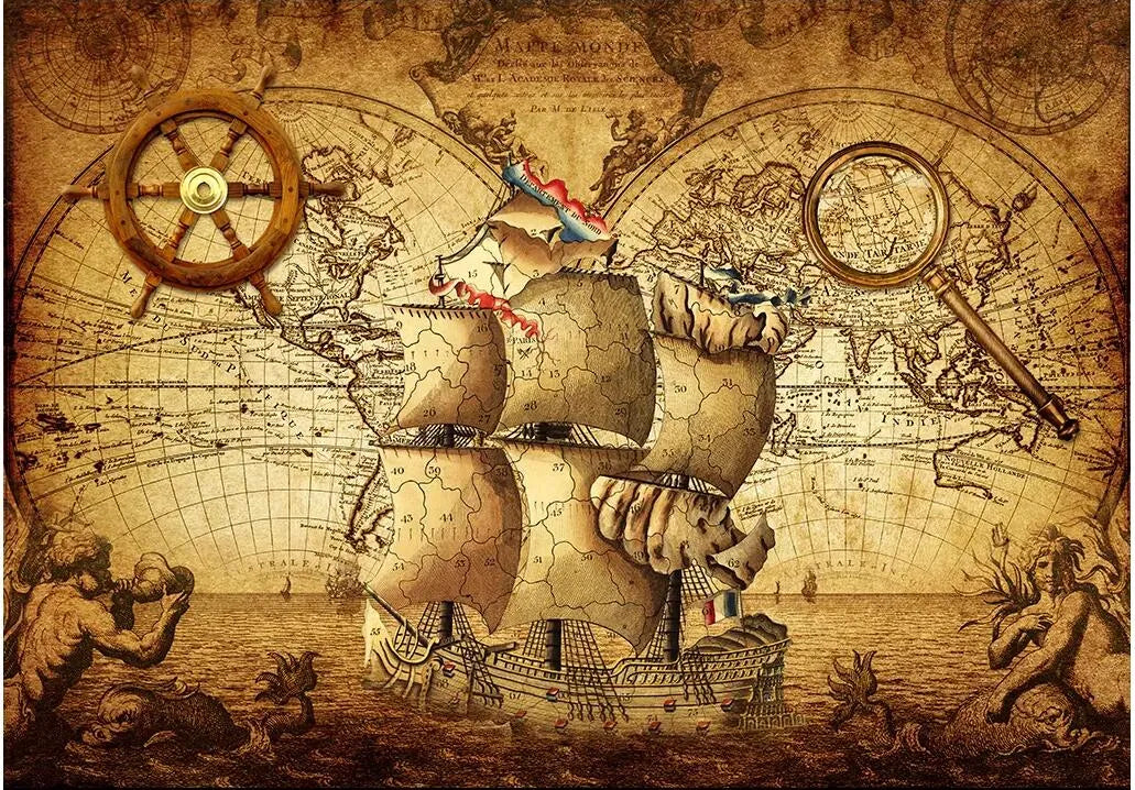 Mural Antique World Map Wallpaper