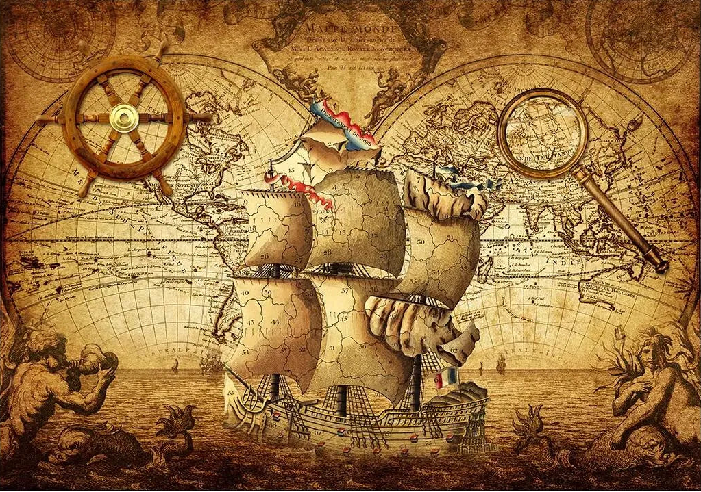 Mural Antique World Map Wallpaper