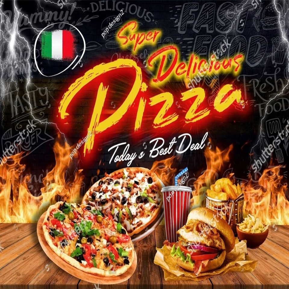 3D-Pizzeria-Tapete | Wandbilder