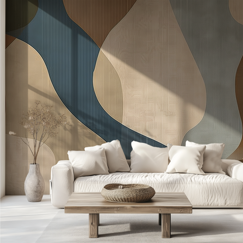 Mural Abstract Panoramic Wallpaper for Bedrooms
