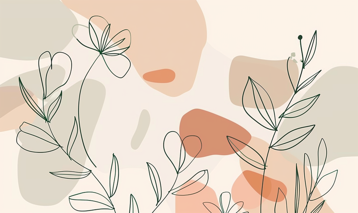 Beige Japandi Mural Wallpaper