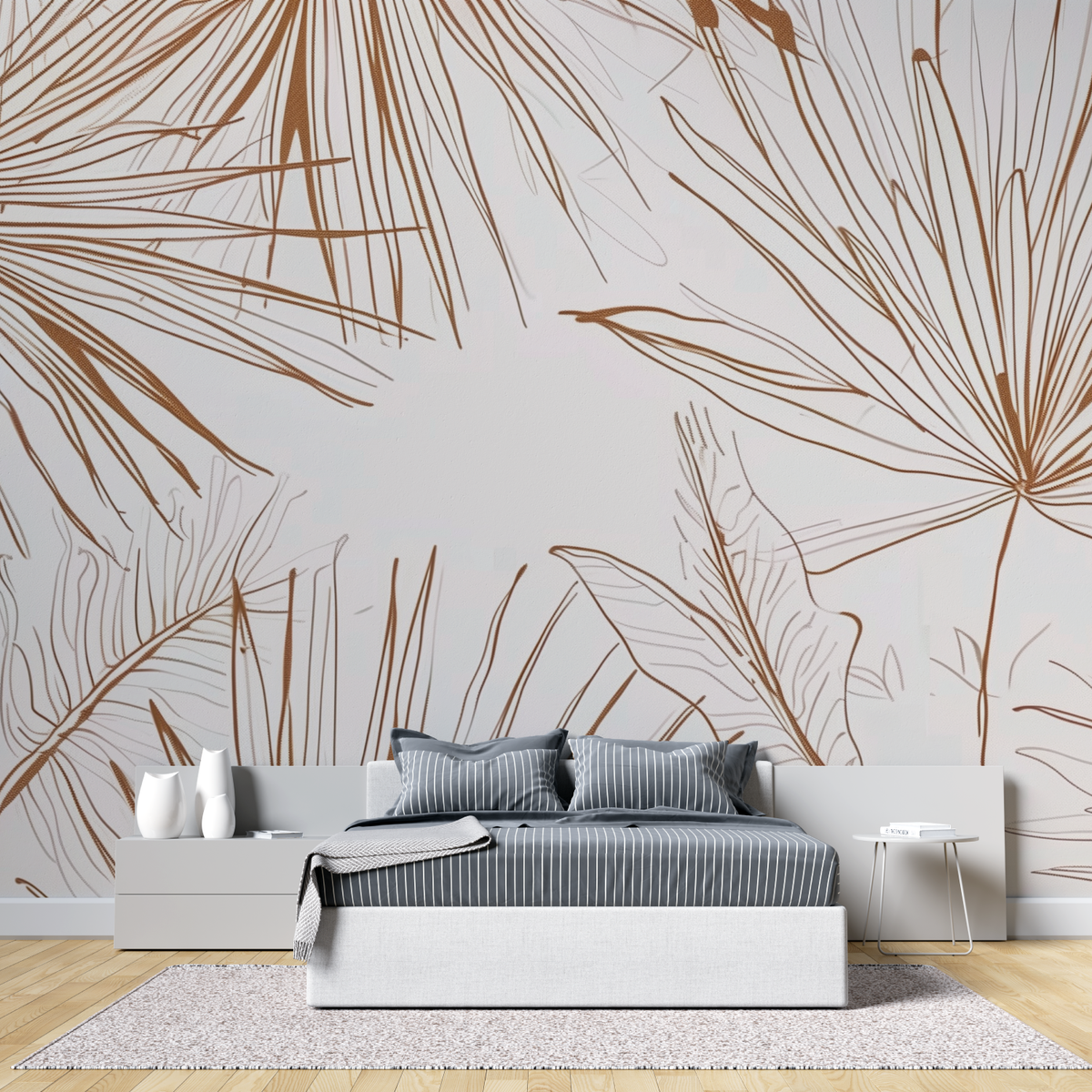 Aquarell Beige Wasserlandschaft Fototapete