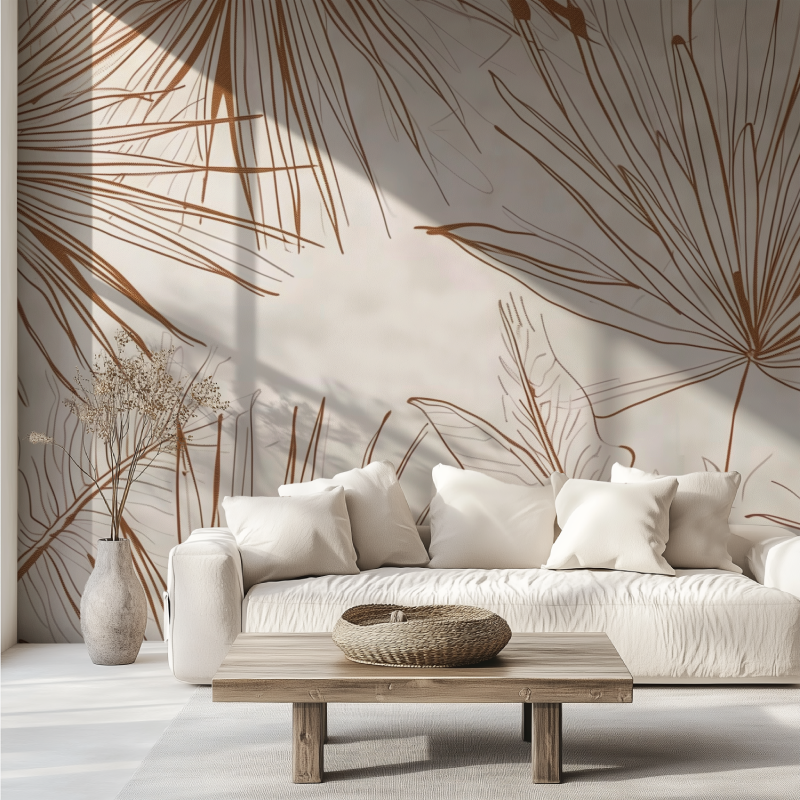 Aquarell Beige Wasserlandschaft Fototapete