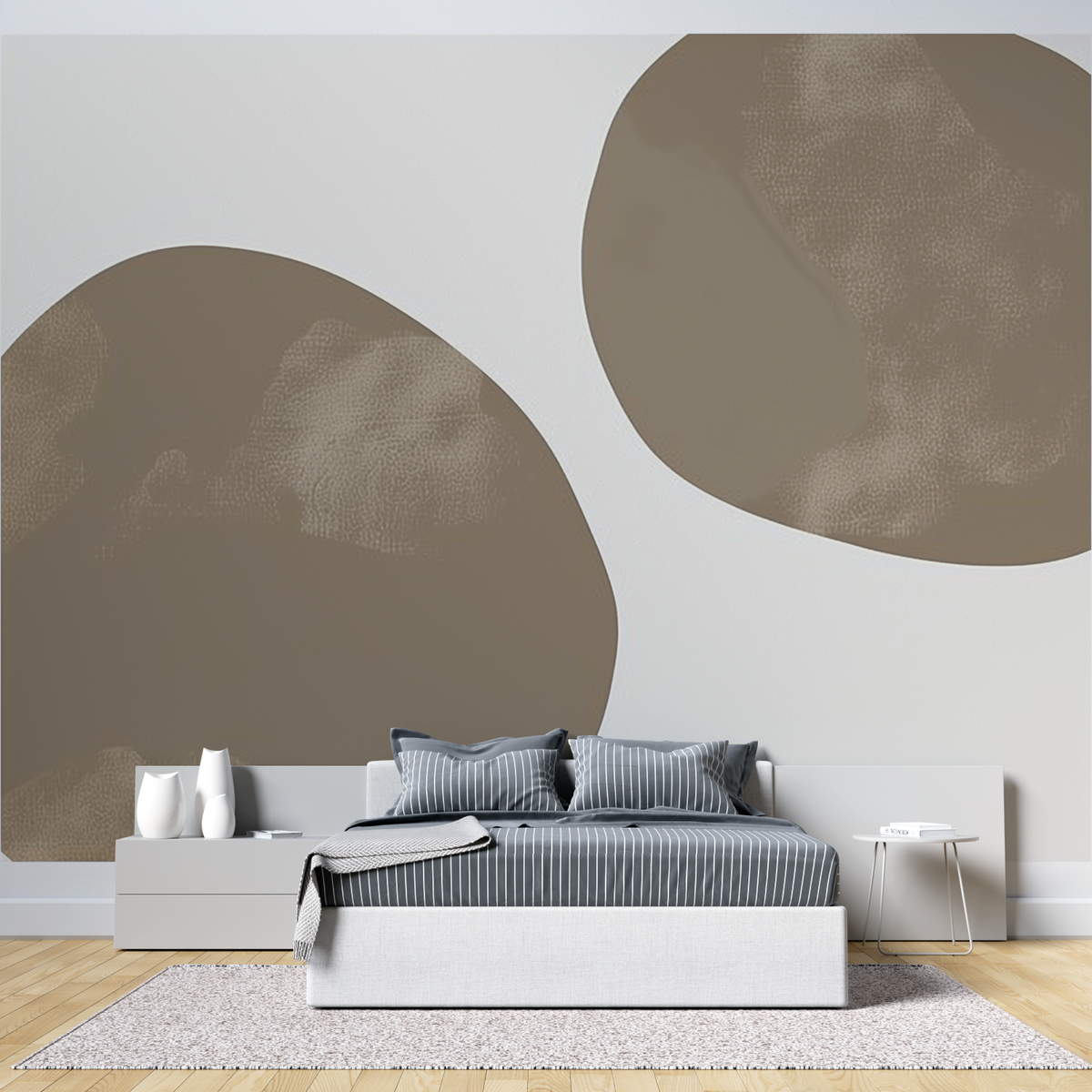 Mural Panoramic Wallpaper Brown Rocks