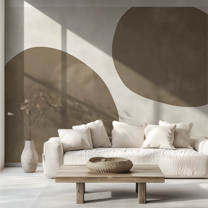 Aquarell Beige Wasserlandschaft Fototapete