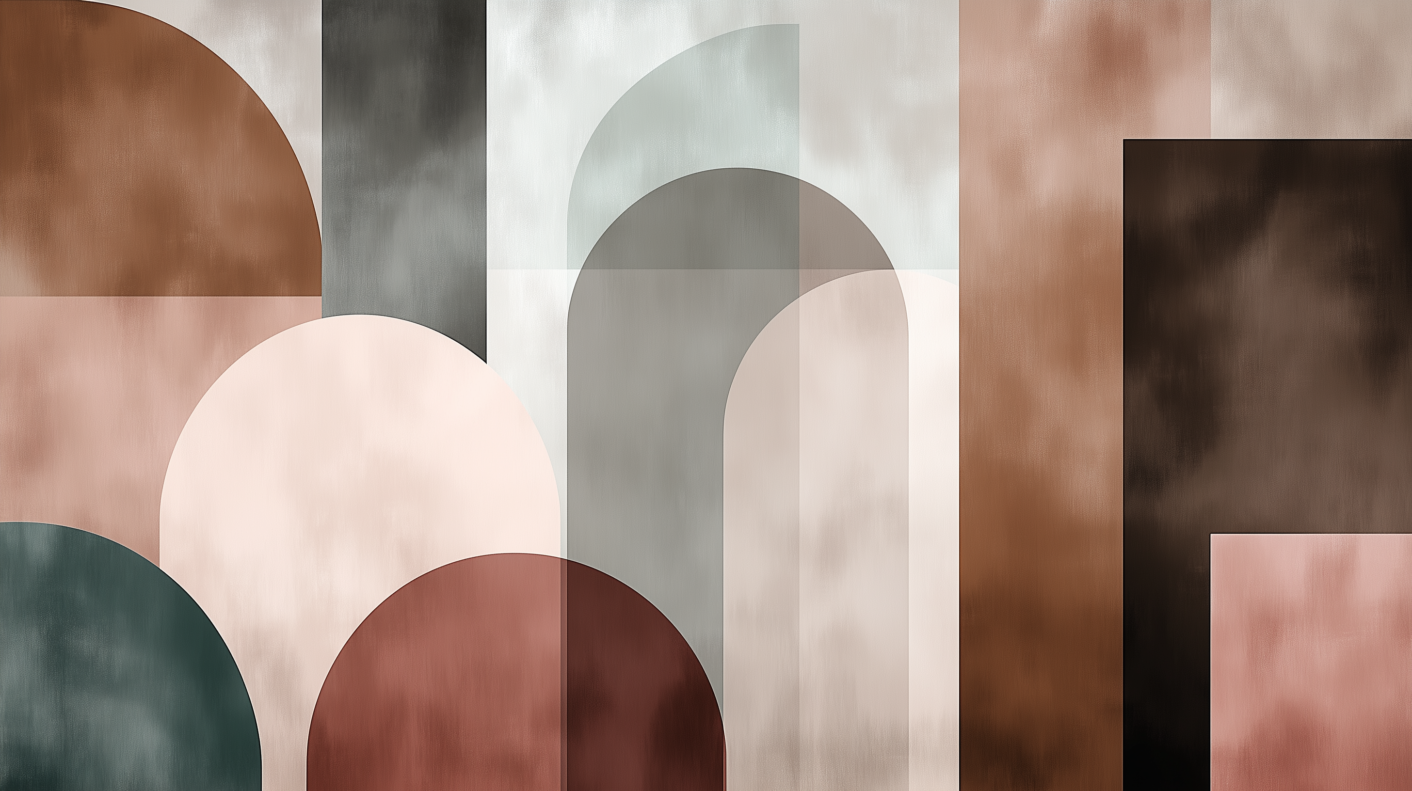 Japandi Minimalist Geometric Shapes Mural Wallpaper