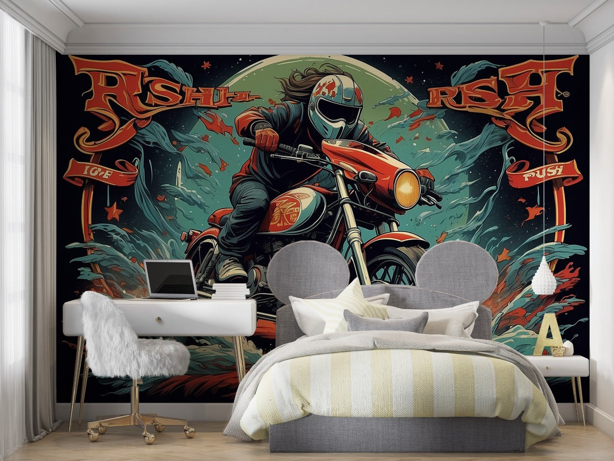 motorbike wall mural wallpaper