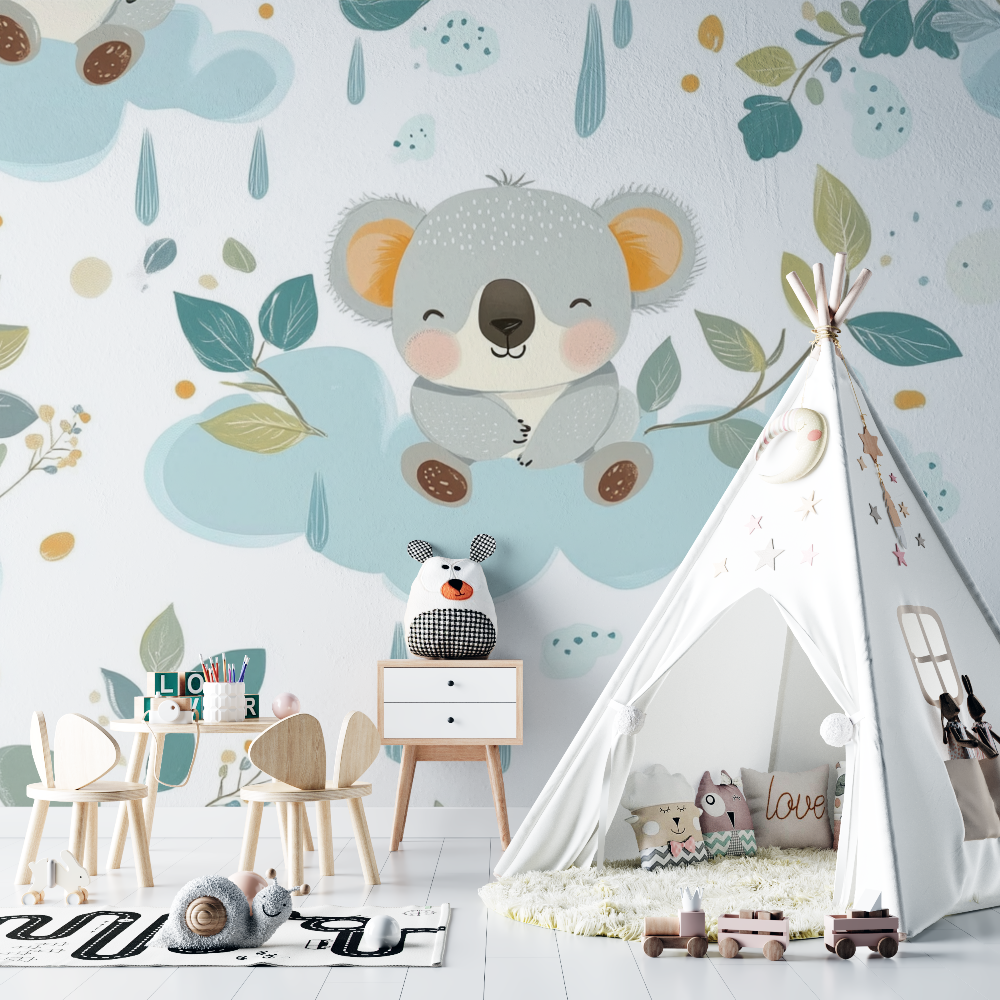 Koala Wallpaper and Cuddle Rain | Murals Wallpaper
