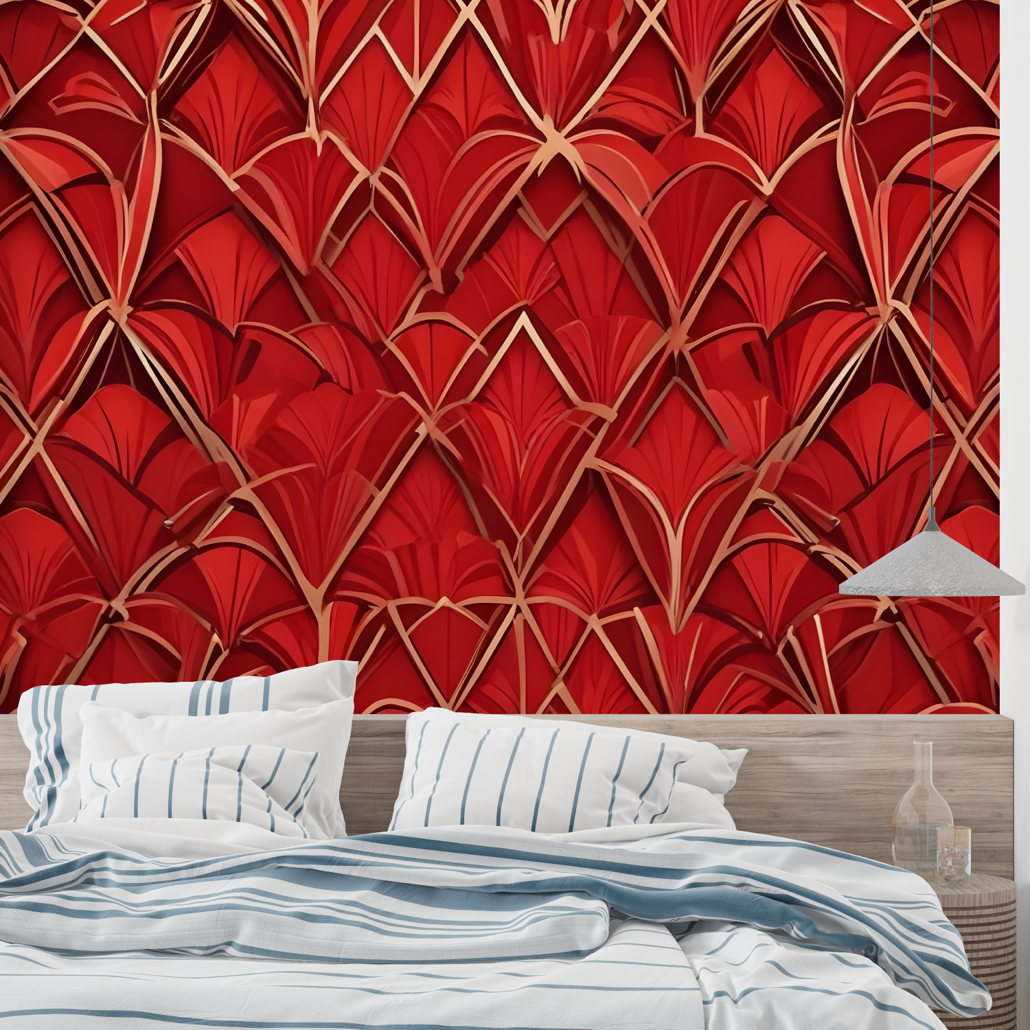 Art Deco Red Wallpaper | Murals Wallpaper