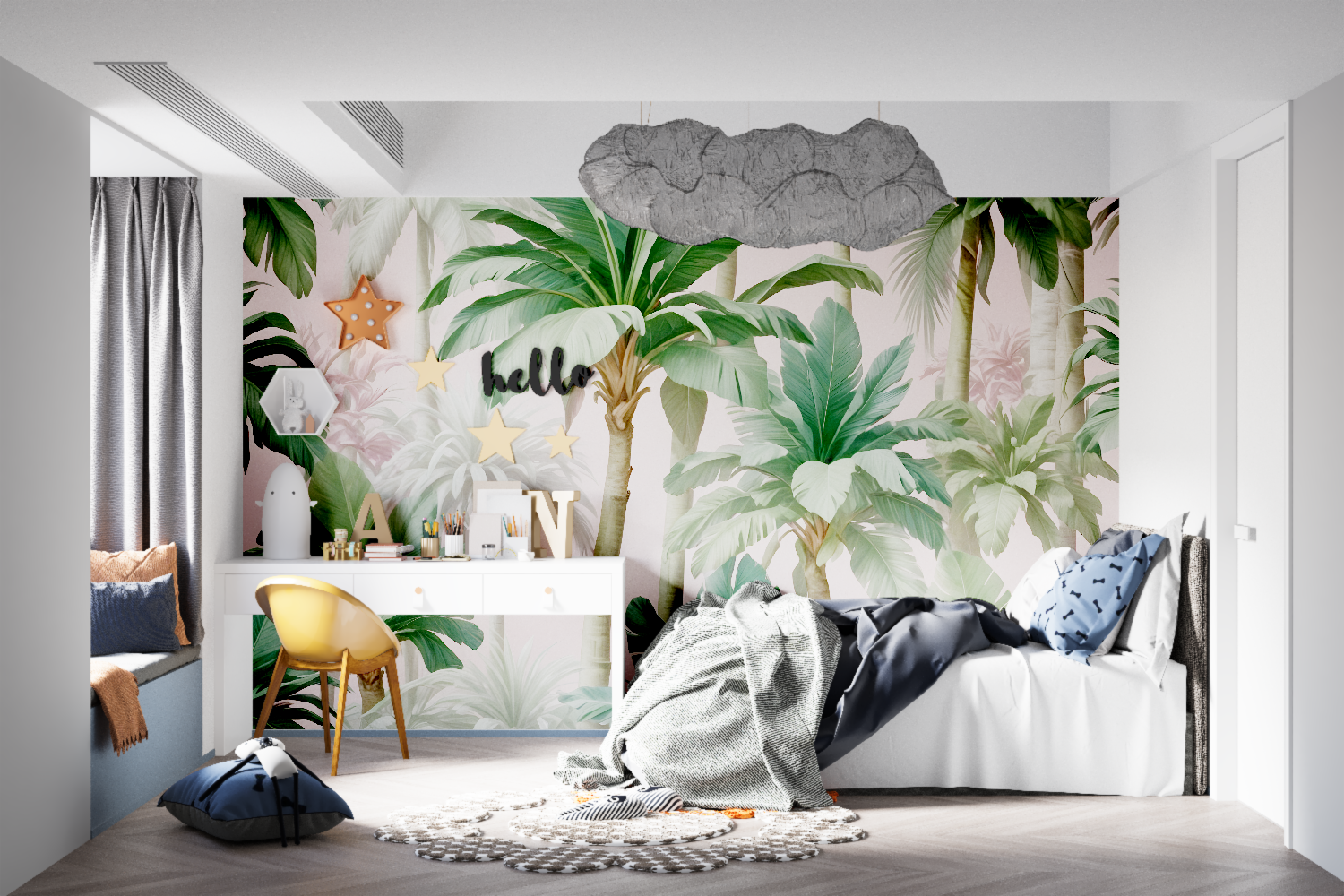 Trendy Teen Bedroom Wallpaper | Murals Wallpaper