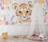 Tiger and Flower Crown Wallpaper | Murals Wallpaper