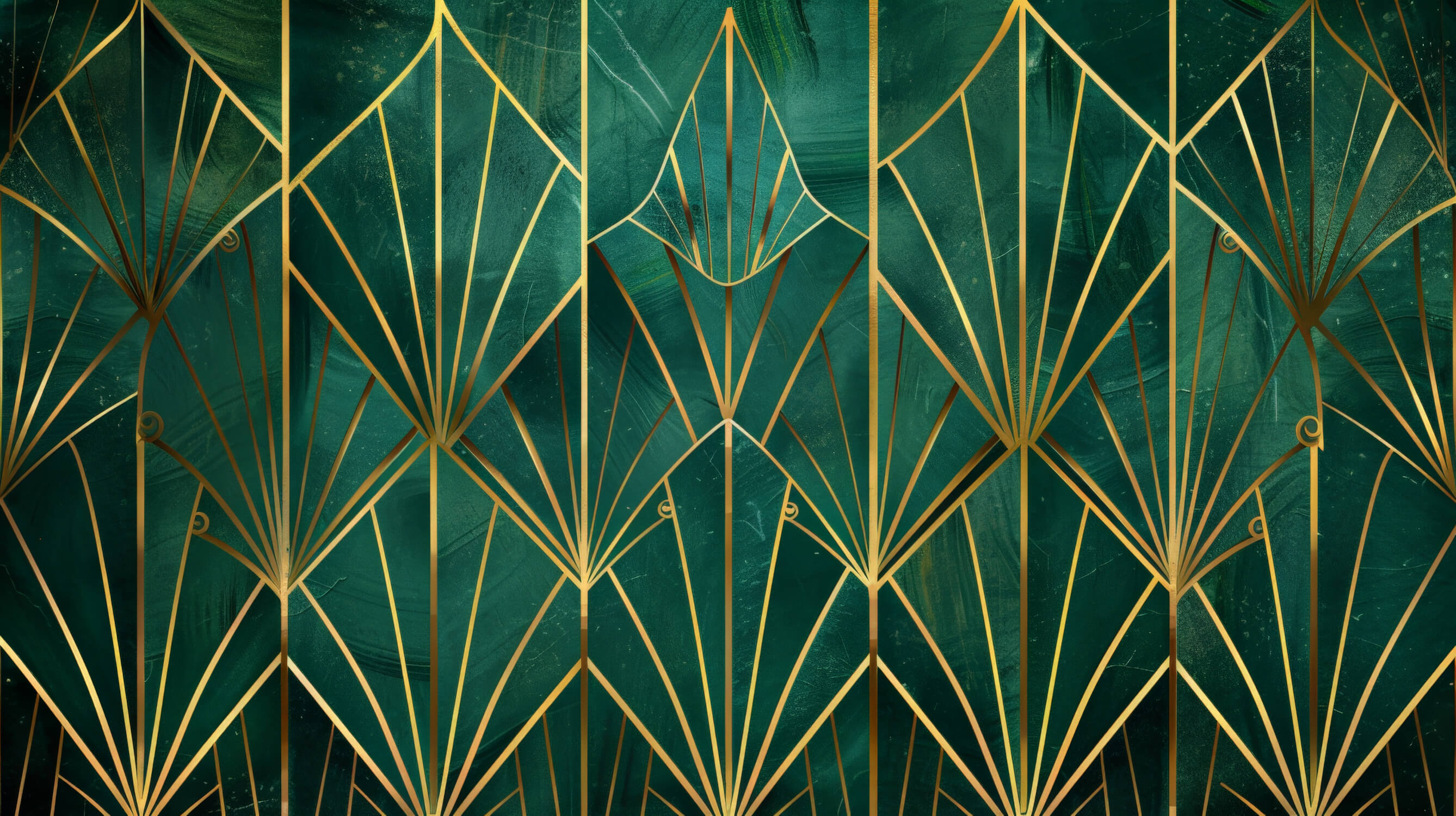 Art Deco Green Wallpaper | Murals Wallpaper