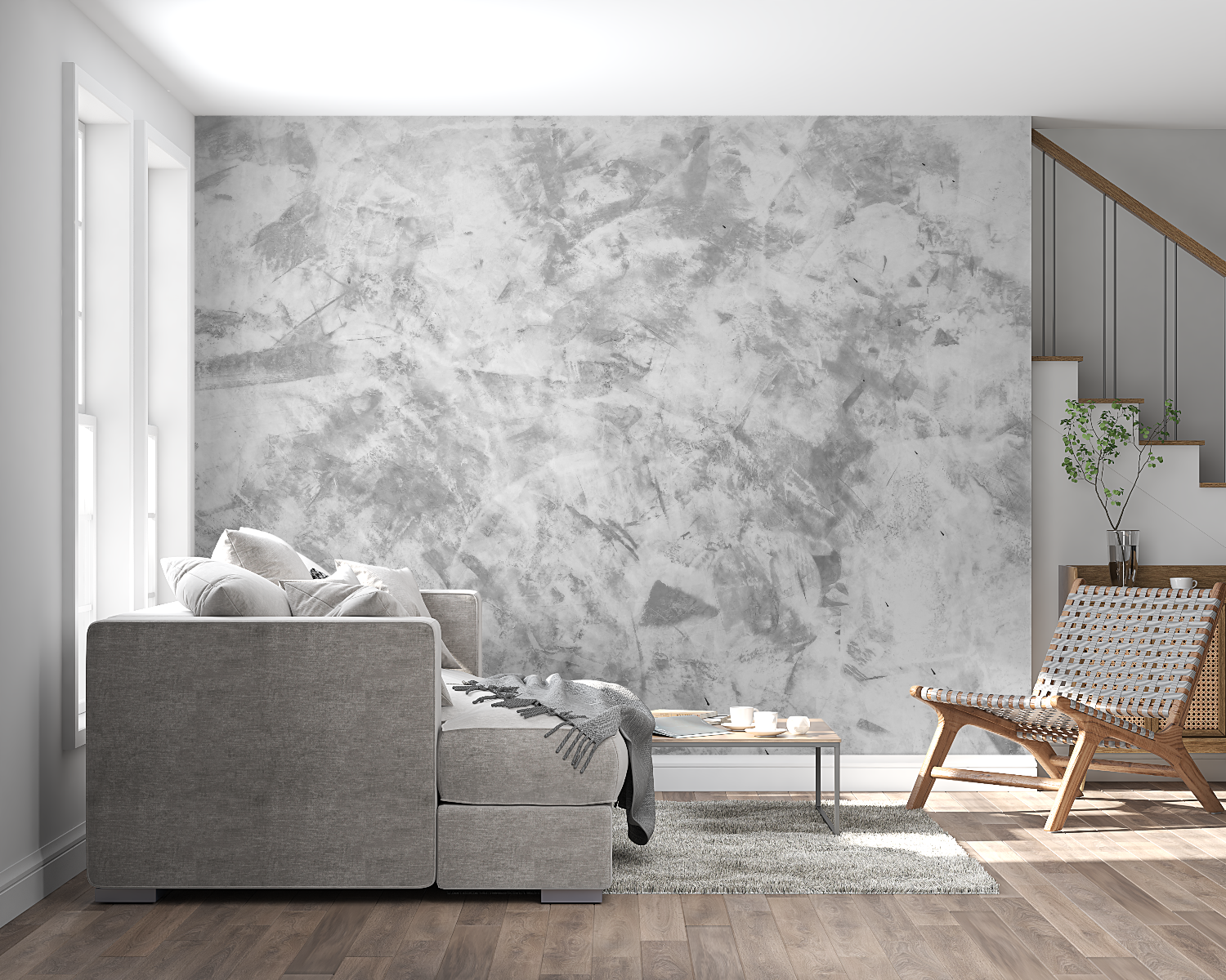 Gray Marble Effect Wallpaper | Murals Wallpaper