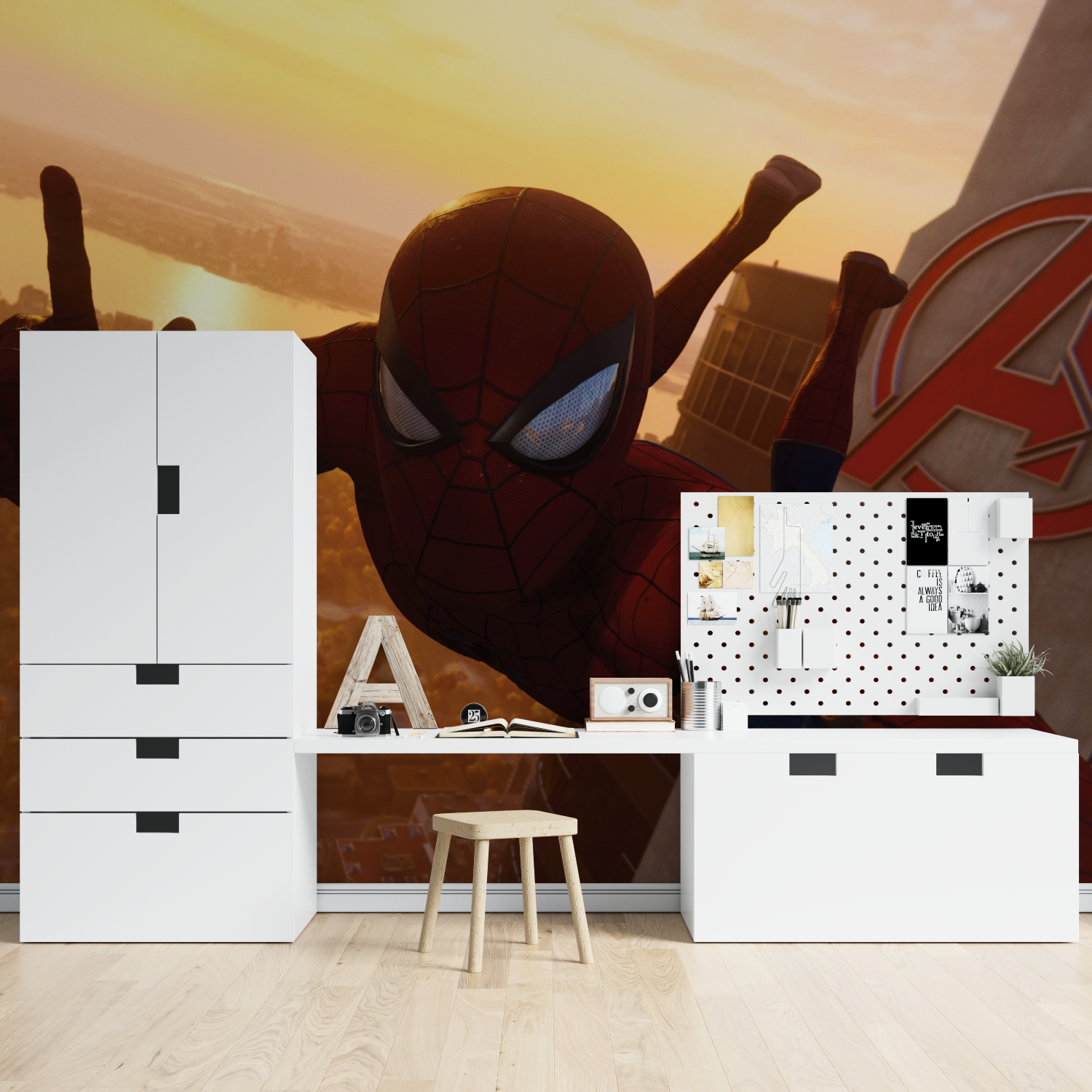 Spider-Man Avengers Tower Wallpaper | Murals Wallpaper