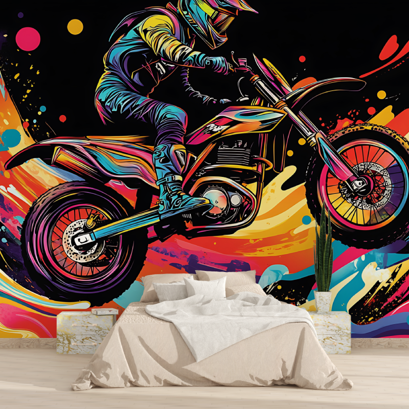 Graffiti Motorcycle Mural Wallpaper | Murals Wallpaper