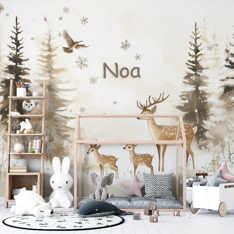 Deer Forest Name Wallpaper | Murals Wallpaper