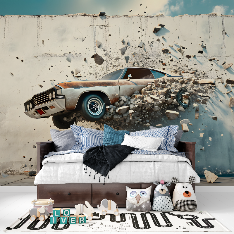 XXL White Car Wallpaper | Murals Wallpaper