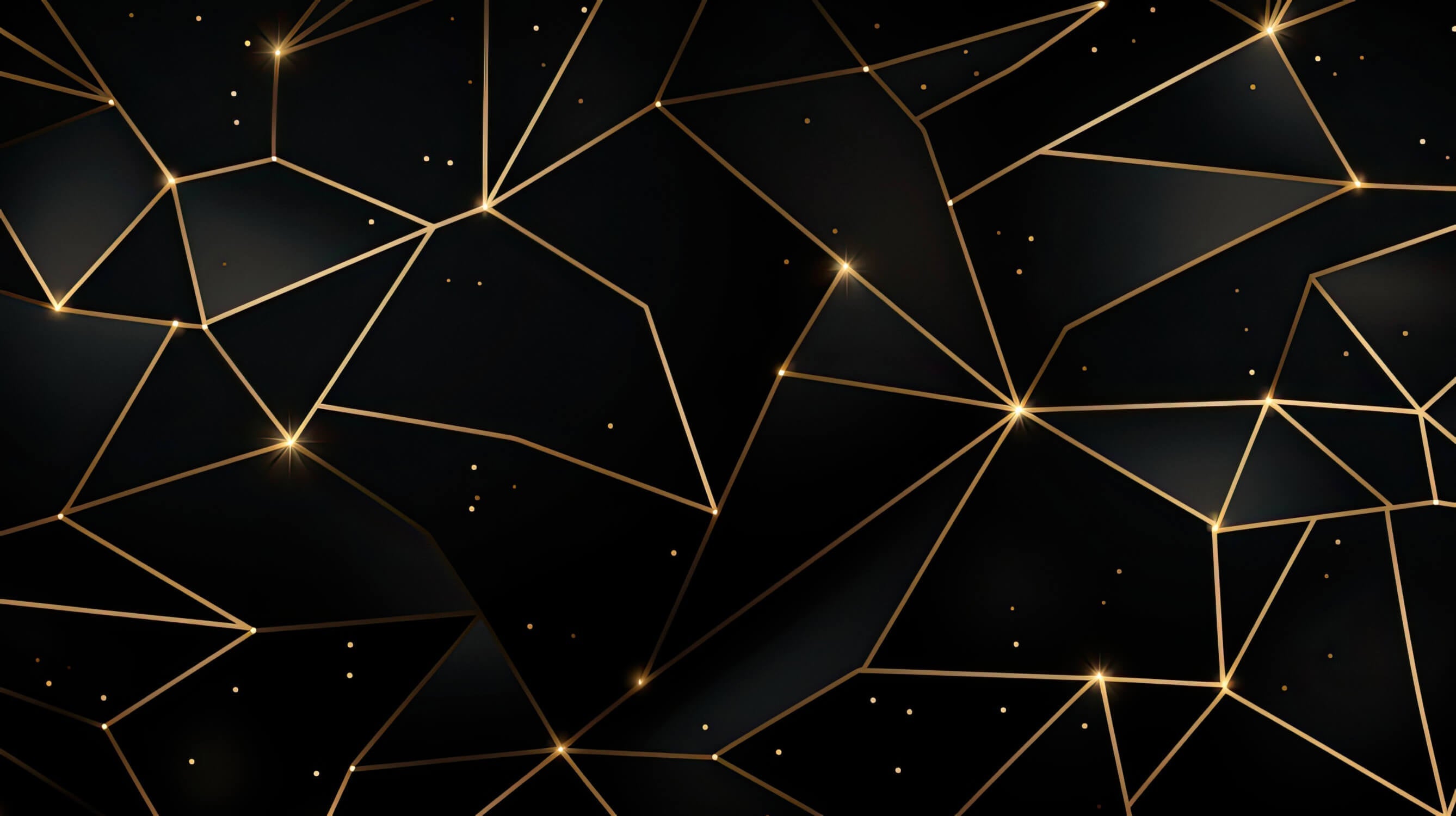 Black and Gold Geometric Wallpaper | Murals Wallpaper