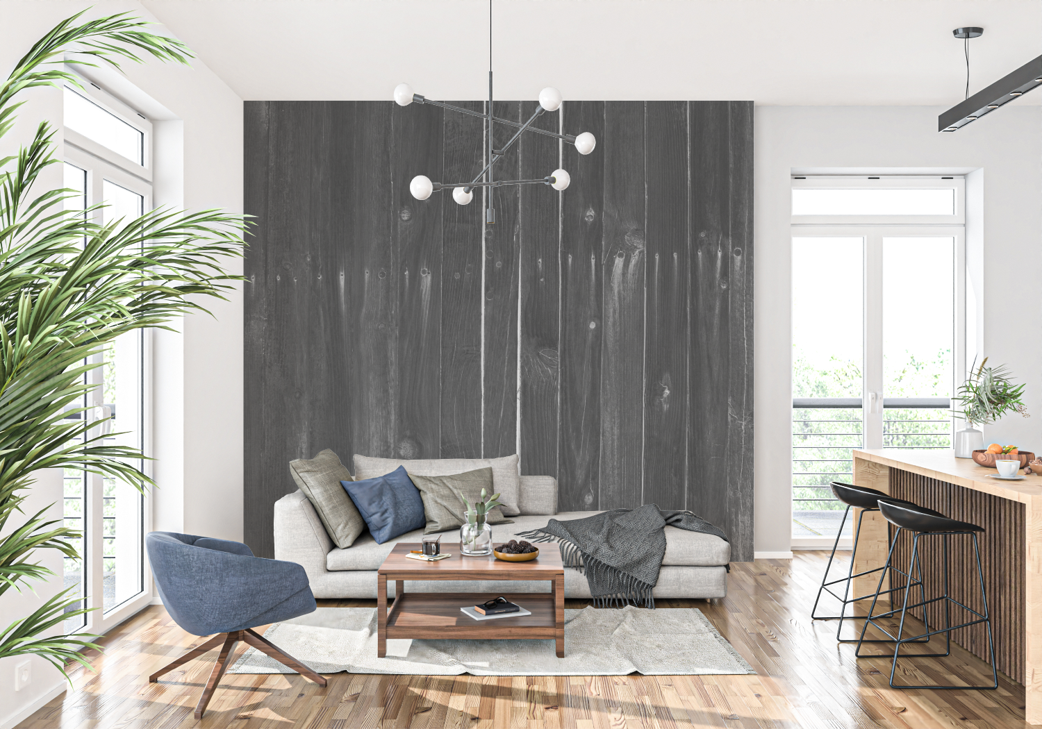 Black and Wood Wallpaper | Murals Wallpaper