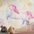Fairy White Unicorn Wallpaper | Murals Wallpaper