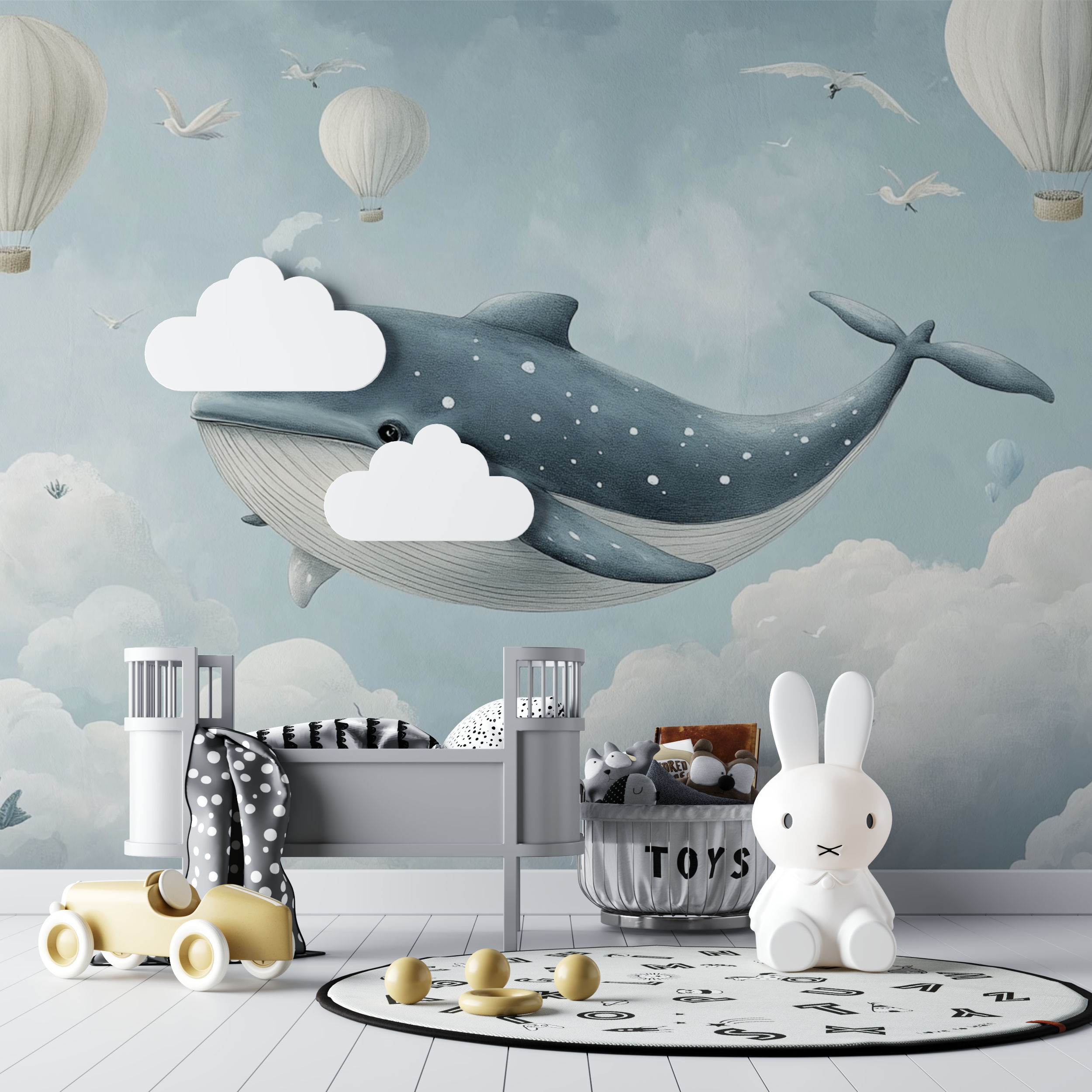 Gray Whale Cloud Wallpaper | Murals Wallpaper