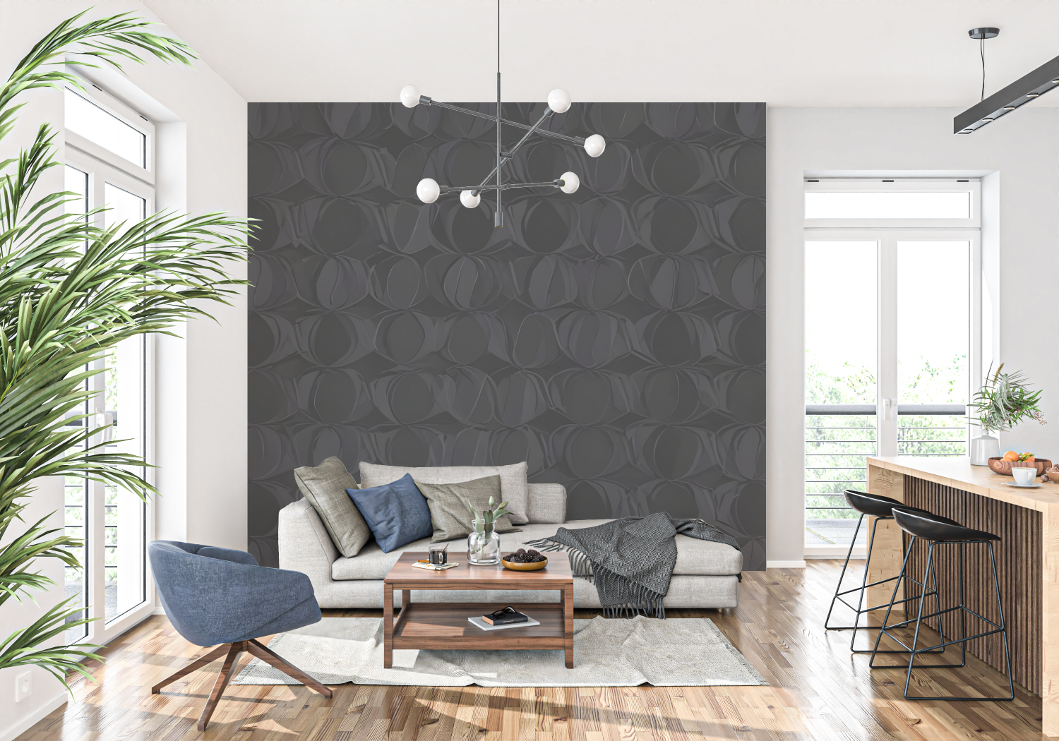 Textured Black Wallpaper | Murals Wallpaper