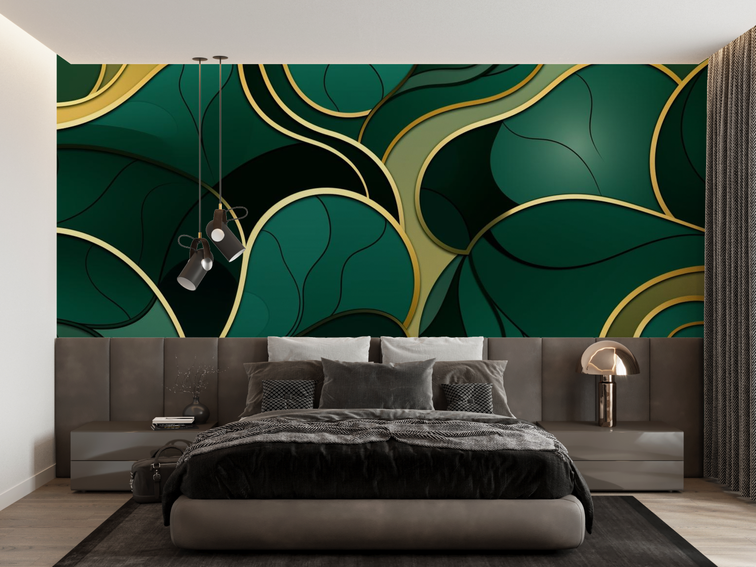 Emerald Green Gold Wallpaper | Murals Wallpaper