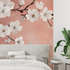 Terracotta Wallpaper with Cherry Blossom | Murals Wallpaper