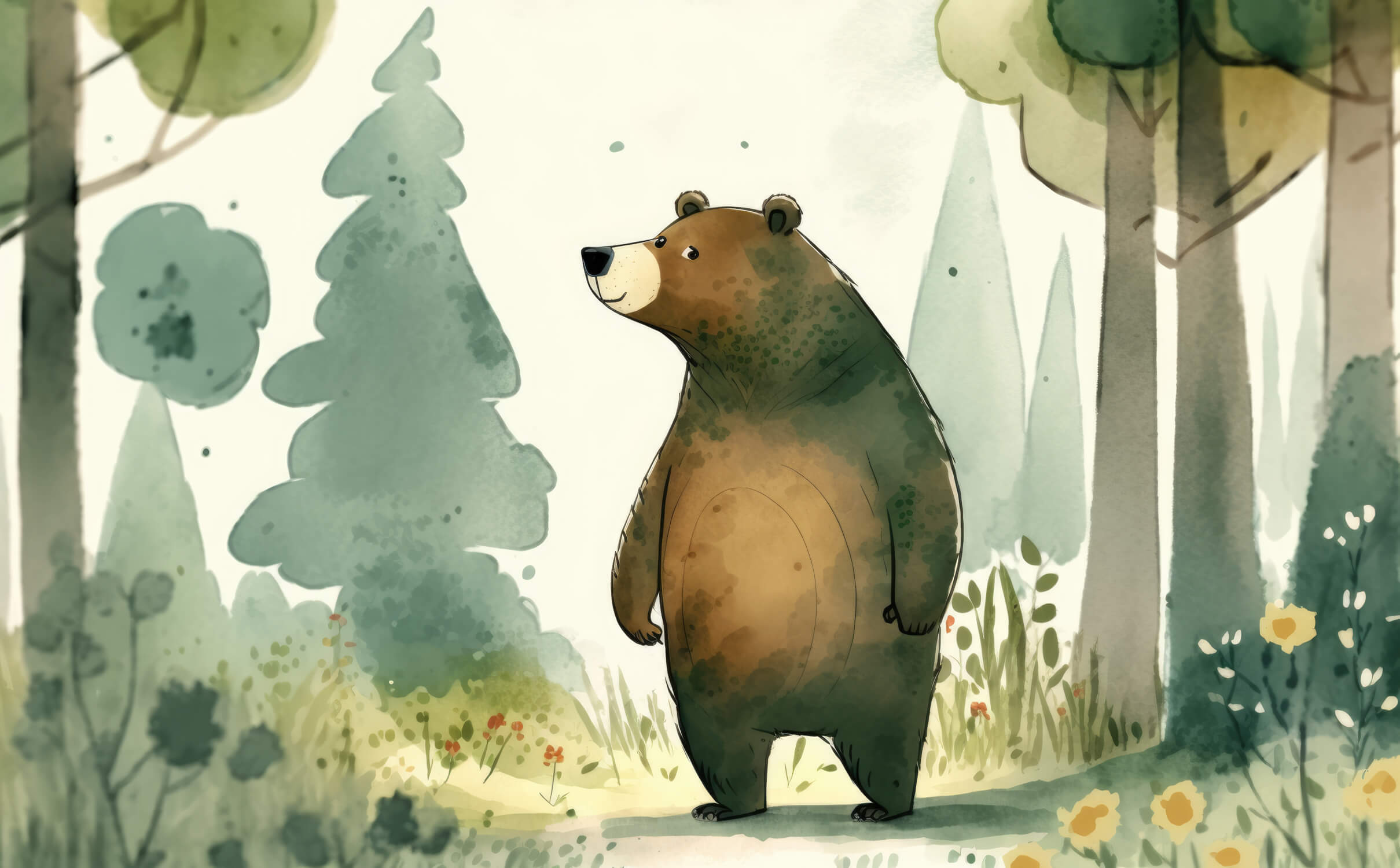 Bear Wallpaper for Kids | Murals Wallpaper