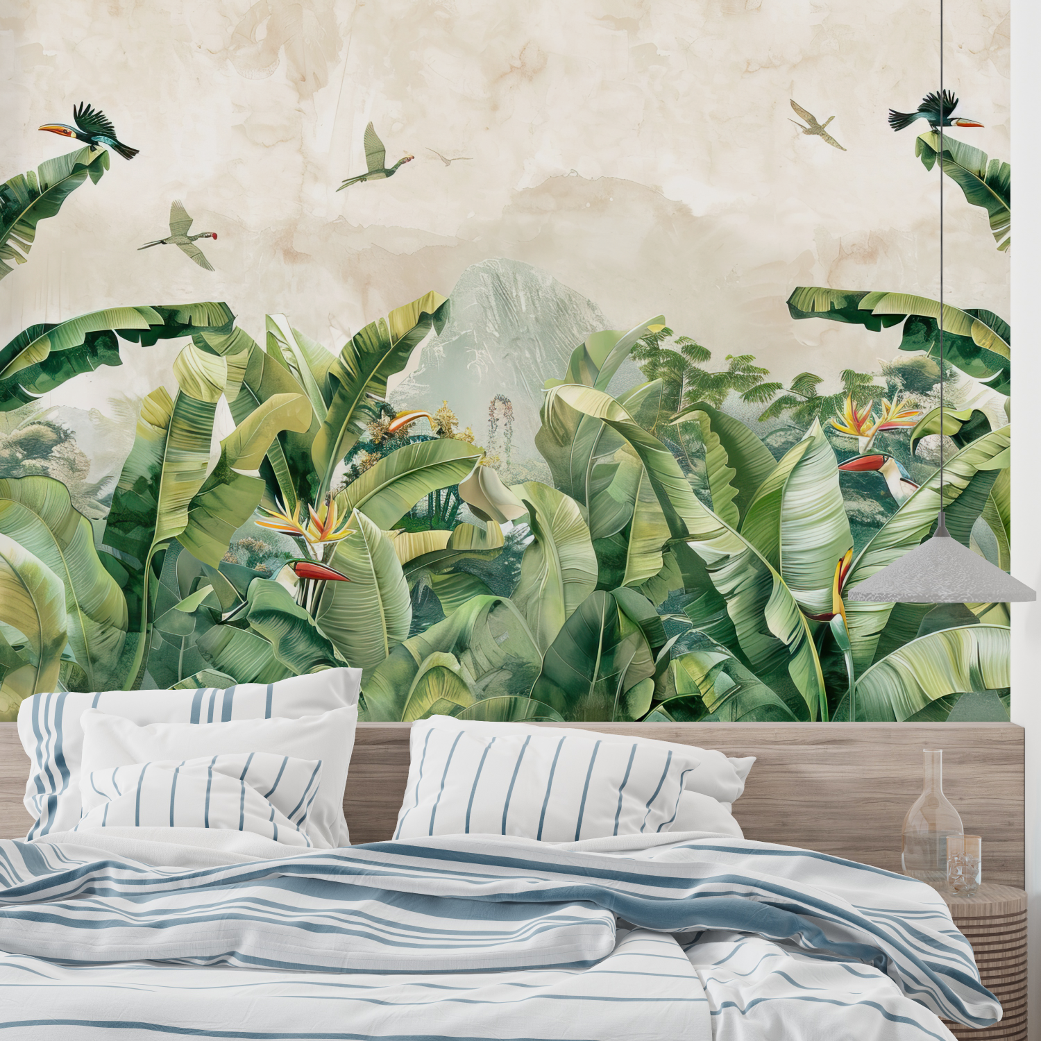 Watercolor Tropical Vibe Wallpaper | Murals Wallpaper