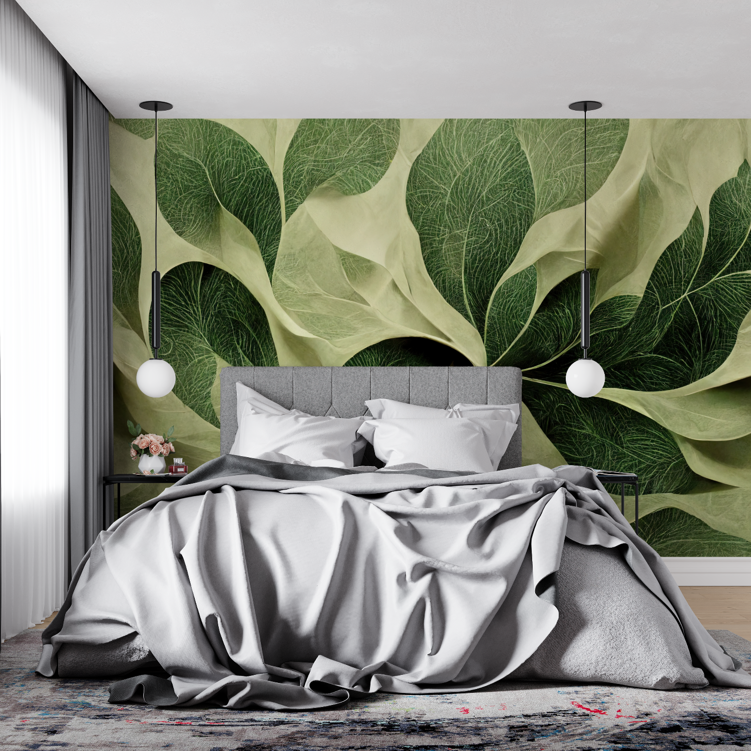 Green Bedroom Wallpaper | Murals Wallpaper