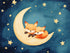 Fox and Moon Wallpaper | Murals Wallpaper