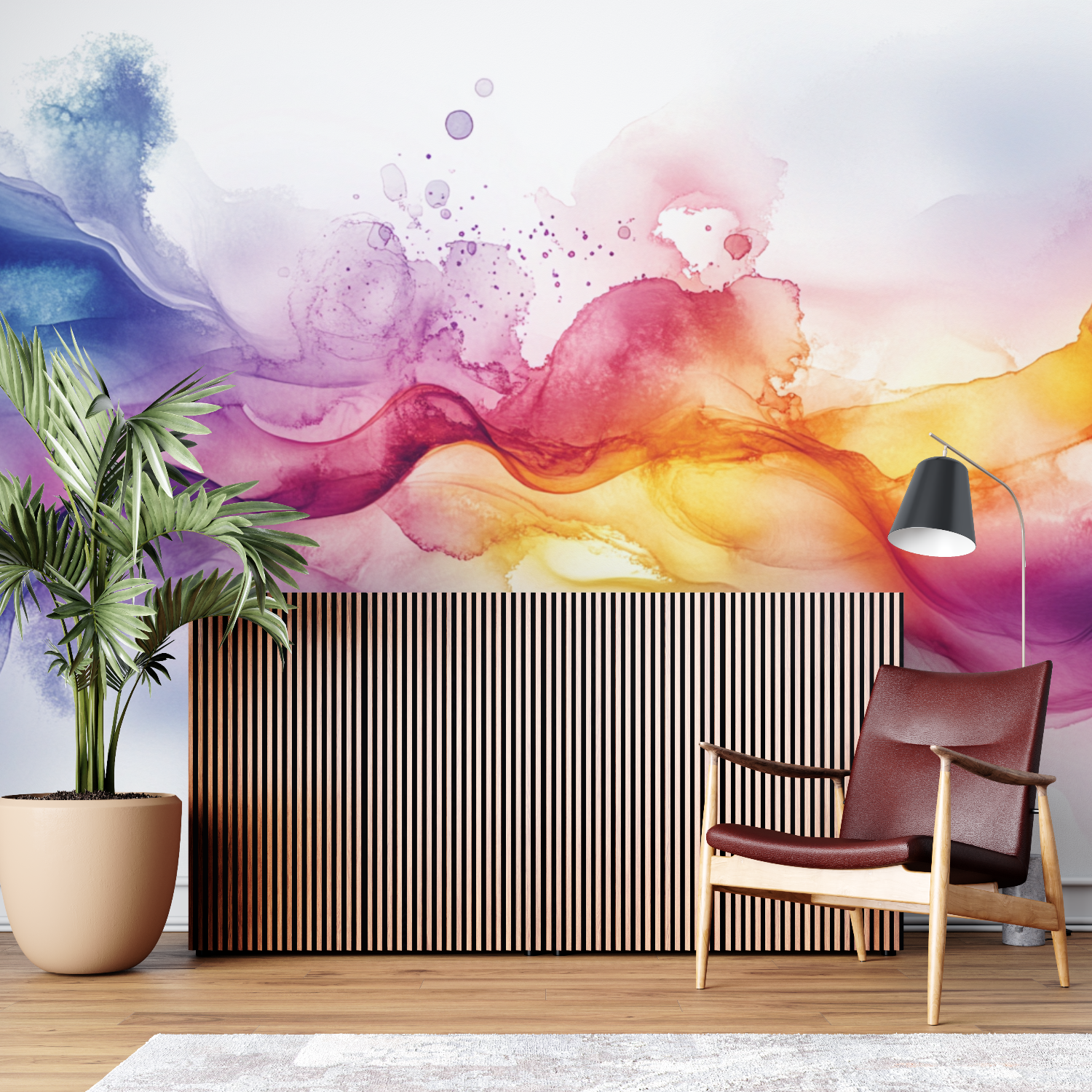 Fließende Aquarellkunst aus Papier und abstrakte Abstraktion