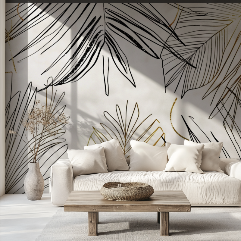 Tapetengemälde mit Panoramablick auf die Ligne-Vegetarische-Häppchen-Tendenz