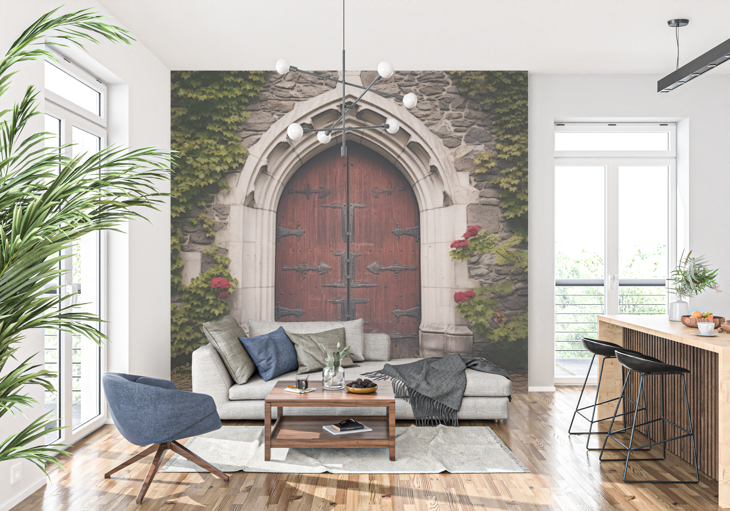 Vintage Door Trompe L'Oeil Wallpaper | Murals Wallpaper
