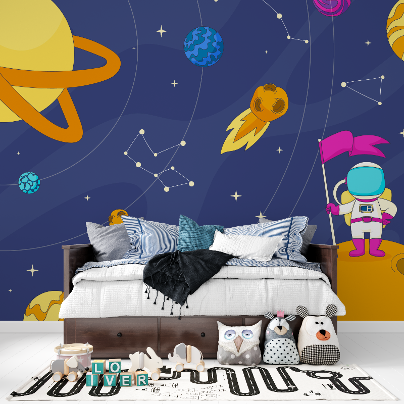 Rocket Space Wallpaper for Boys | Murals Wallpaper