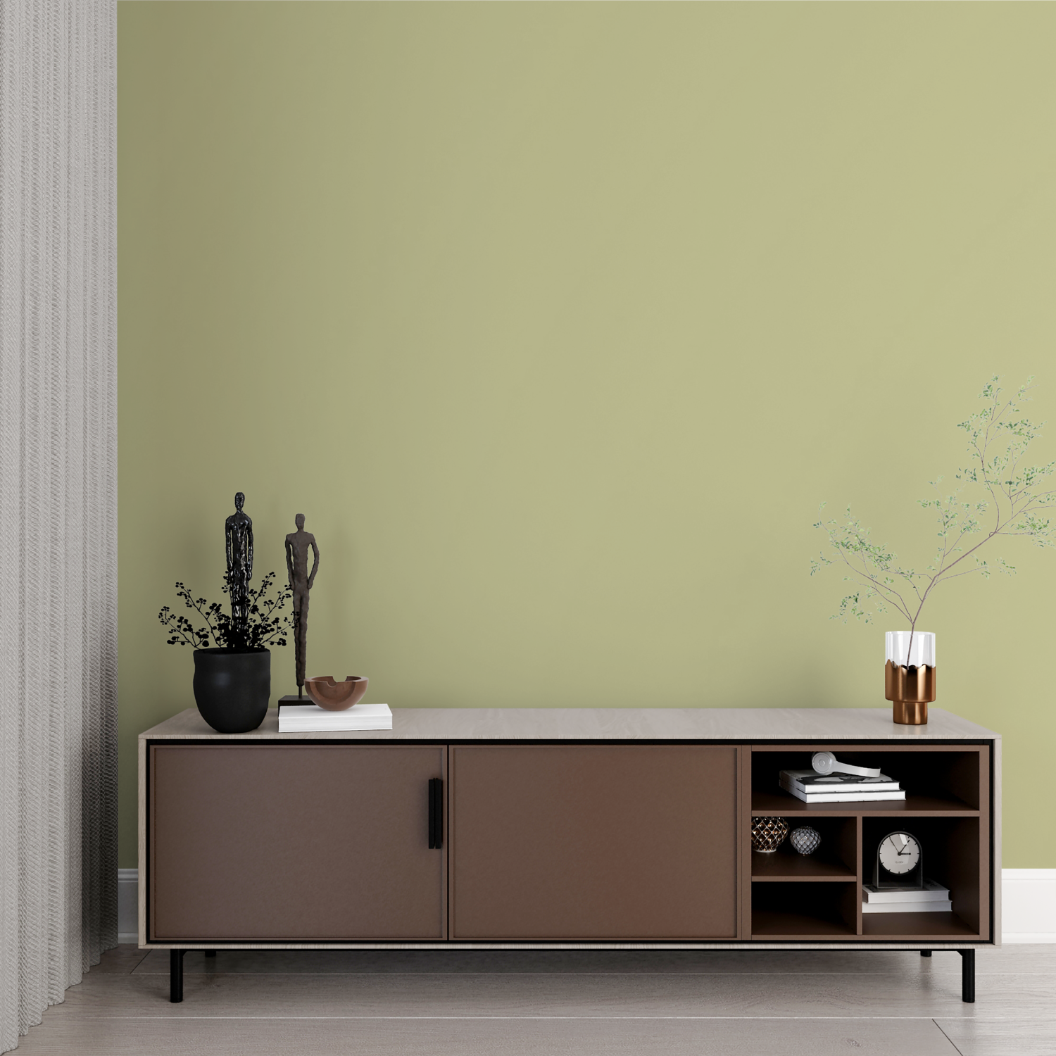 Almond Green Wallpaper | Murals Wallpaper