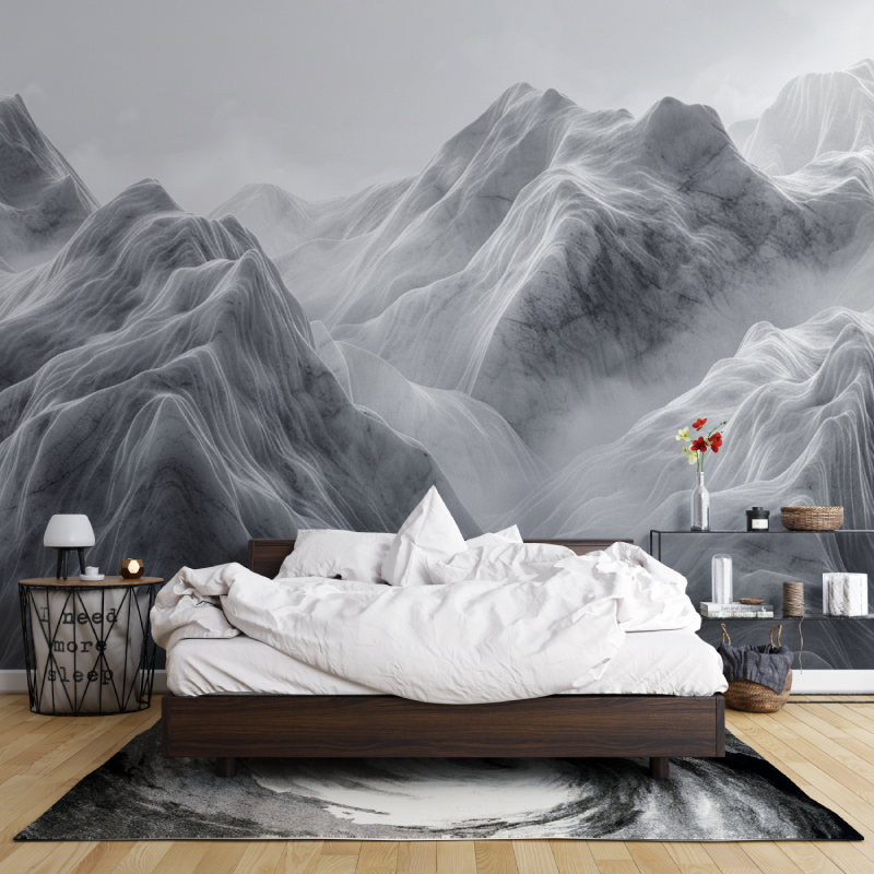 Abstract Mont Blanc Misty Morning Wallpaper | Murals Wallpaper