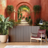 Terracotta Trompe L'Oeil Wallpaper | Murals Wallpaper