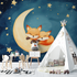 Fox and Moon Wallpaper | Murals Wallpaper