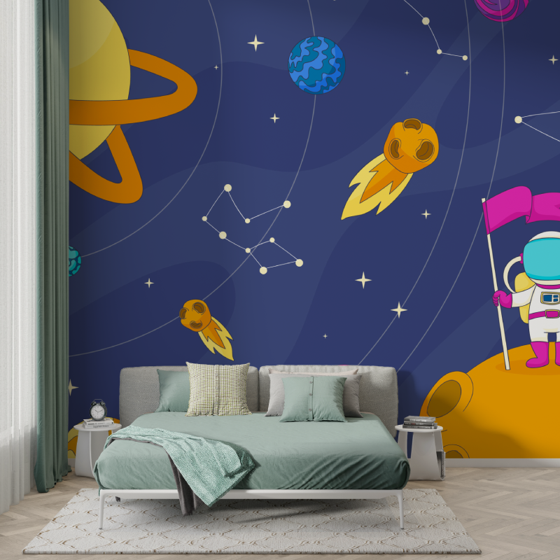 Rocket Space Wallpaper for Boys | Murals Wallpaper