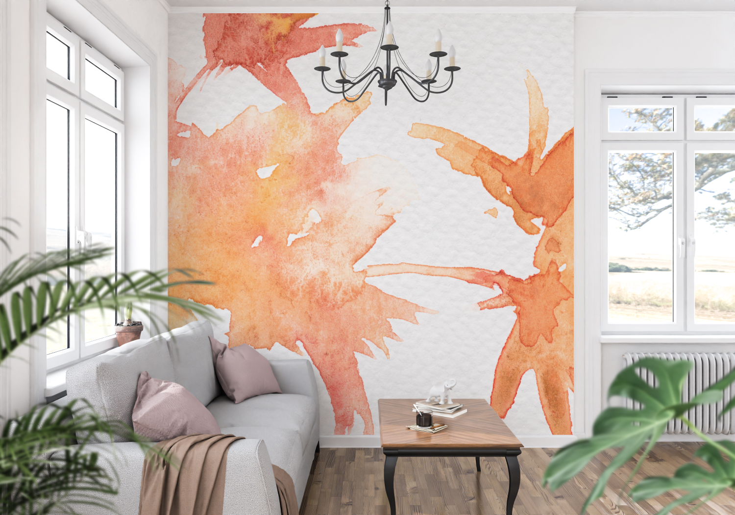 Orange Bedroom Wallpaper | Murals Wallpaper