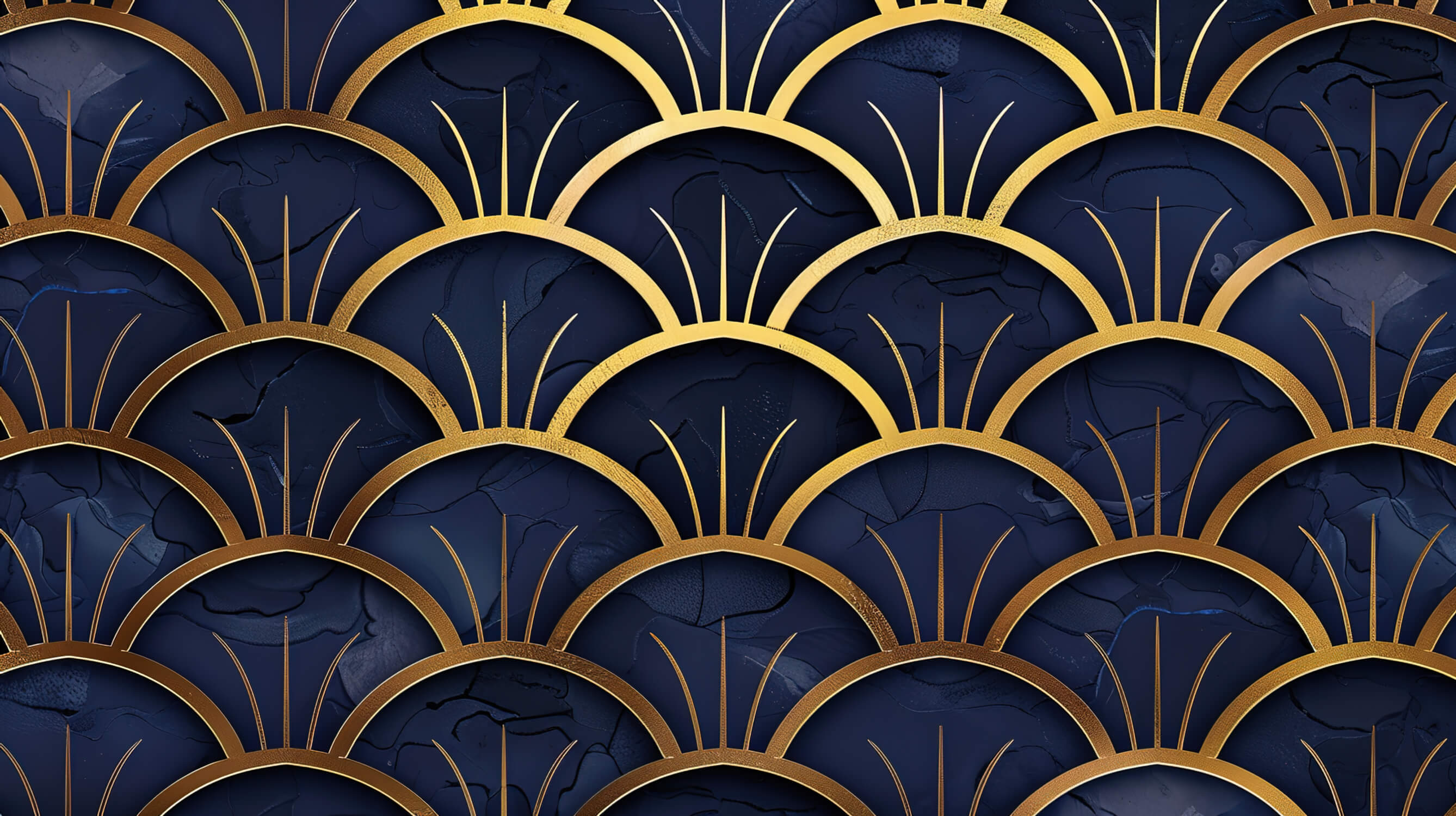 Blue and Gold Art Wallpaper | Murals Wallpaper