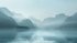 Custom Wallpaper Mountain Lake Mist | Murals Wallpaper