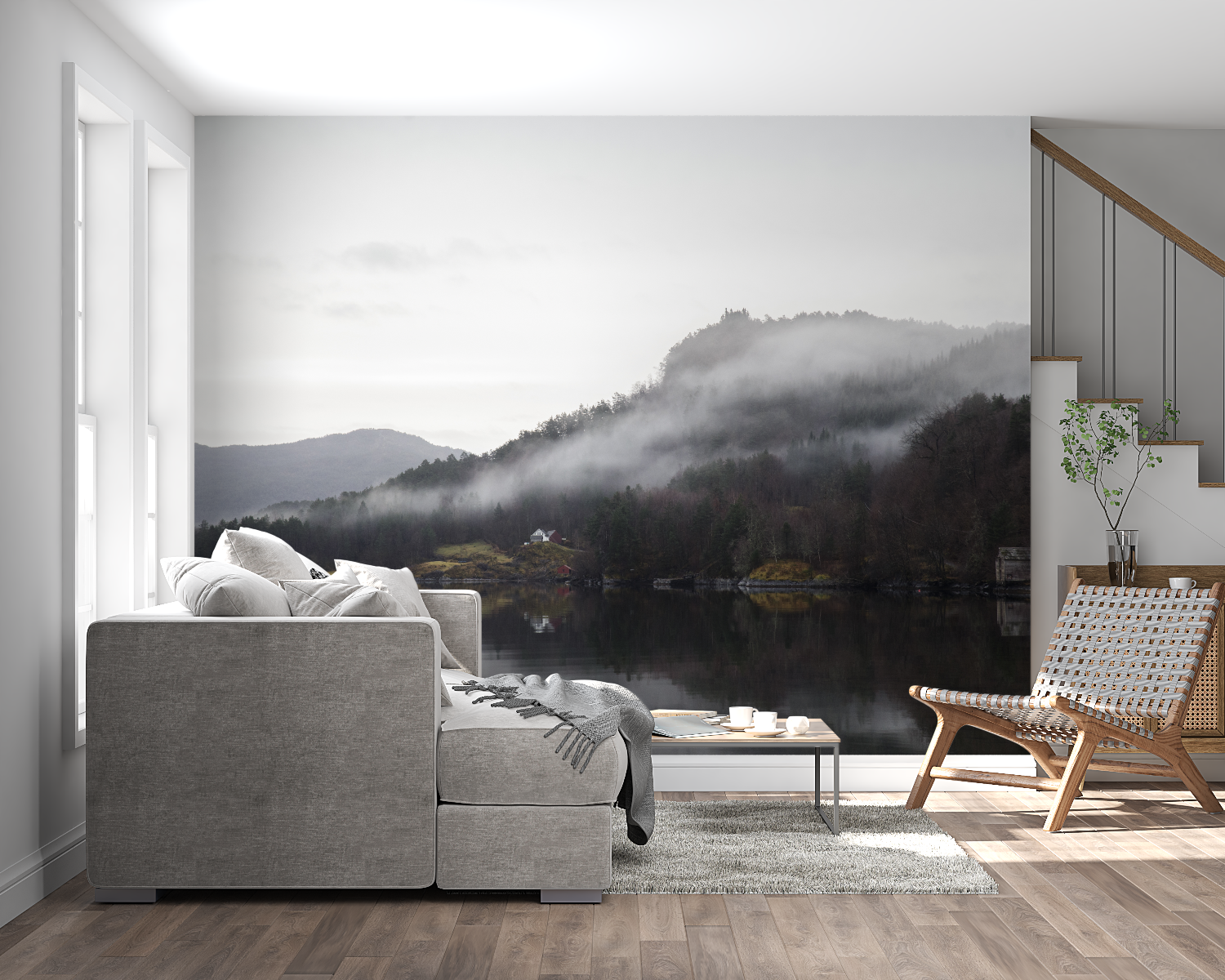Watercolor Lake Wallpaper | Murals Wallpaper